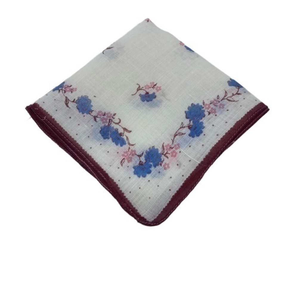 Vintage Handkerchief Handie Floral Design Multi Color 9.5in x 9.5in